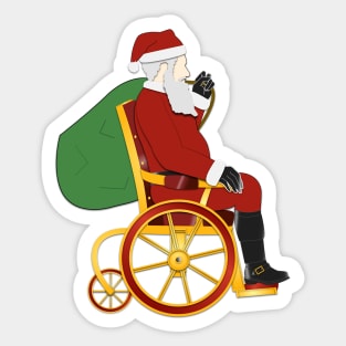 Rolling Santa Sticker